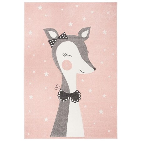 Safavieh 2 ft. -3 in. x 4 ft. Carousel Kids 100 Collection Accent Rug - Pink & Ivory CRK191P-24